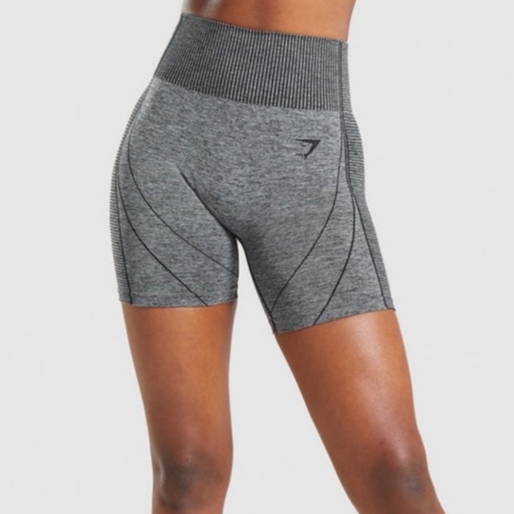 Gymshark Hyper Amplify Shorts - Black Marl/Black